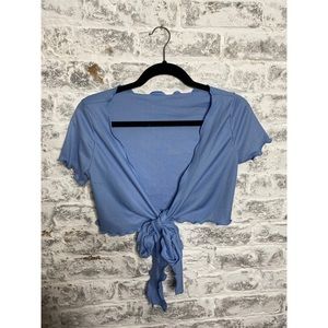 Front tie crop top
